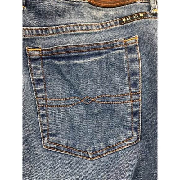 Lucky Brand Women Jeans Sz 12 / 31 Sweet N Crop Blue Denim Classic Beachy Casual - Picture 6 of 12